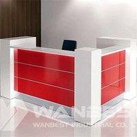 White And Red Reception Counter