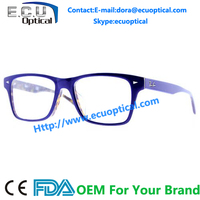 Acetate glasses fashionable full rim metal eyewear optical frame made in china