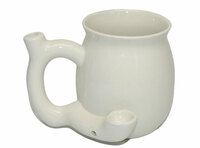 more images of 15oz White ceramic pipe mugs Customizable logo Cut tobacco coffee cups