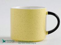 more images of Custom european yellow sesame mugs speckle ceramic breakfast mugs