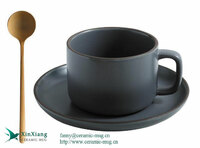 Wholesale nordic minimal ceramic mug and dish for coffee or tea suppliers