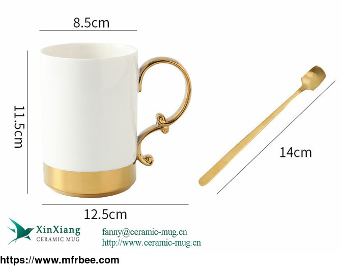 custom_european_luxury_ceramic_coffee_mug_set_with_golden_handle_and_bottom_factory