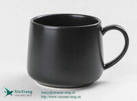 more images of Wholesale 11oz plain black ceramic mugs matte stoneware coffee cups manufacturers