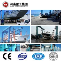 ISO Standard Popular 50t-500t Boat Handling/Lifting Rubber Tire Gantry Crane