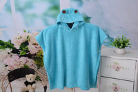 100% polyester beach hooded towel ponchos towel for kids