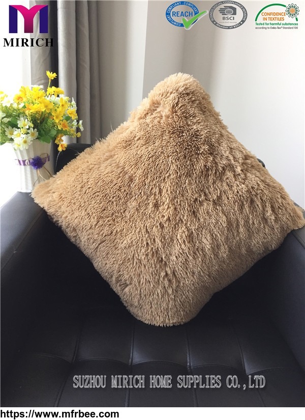 long_pile_plush_made_in_china_polyester_bedding_cushion