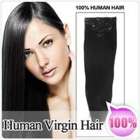 more images of 1# 7pcs/70g Clip in 100% Brazilian Human Hair