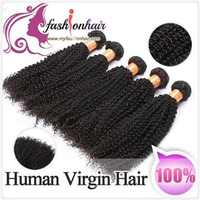 Indian Virgin Human Hair Weave Kinky Curly Weft