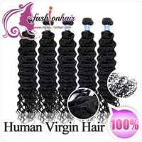 100% Peruvian Virgin Human Hair Weave Deep Wave Weft