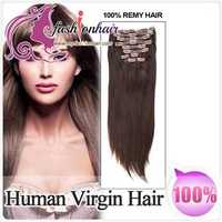 100% Brazilian Human Virgin Hair Extensions Silk Straight