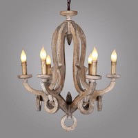 antique lighting wooden candle chandelier/crystal pendant lamp with ul/ce C6009-5L