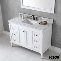 36 inch classical style single basin bathroom cabinet
