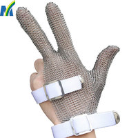 Stainless Steel Garments Cutting Hand Safe Gloves with Three Fingers Targeted Protection