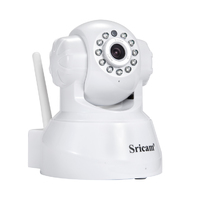 Sricam SP012 CMOS H.264 Compression Wireless Wifi Two Way Audio Pan Tilt Indoor Dome IP Camera