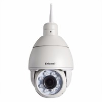 Sricam SP008 1.0 Megapixel CMOS Pan Tilt Zoom Waterproof Alarm Promotion Wireless Wifi Outdoor Security Dome IP Camera