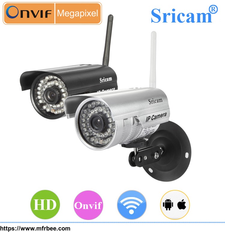 sricam_sp013_1_0_megapixel_p2p_outdoor_alarm_promotion_waterproof_wireless_ir_cut_wifi_security_bullet_ip_camera