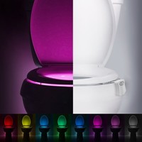 8 color change motion activated toilet night light with CE and ROHS