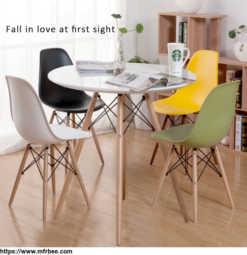mdf_white_modern_dining_table_with_wood_leg
