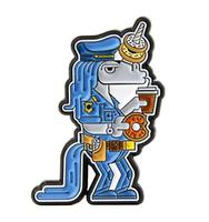 GS-JJ Unicorn Policeman Enamel Lapel Pin