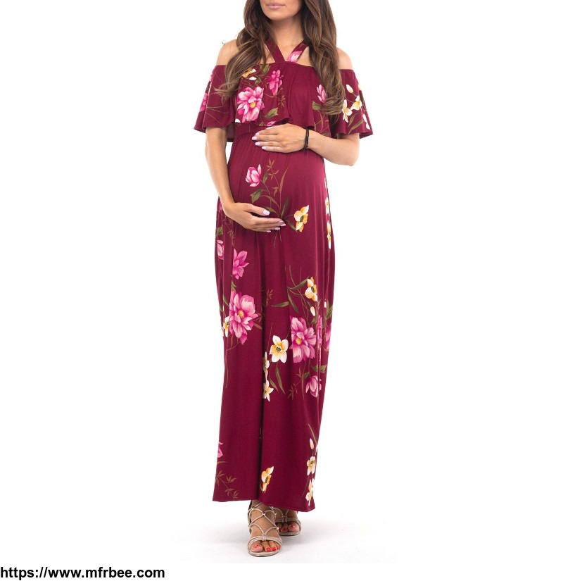 mother_bee_maternity_dresses_for_photo_shoots_open_shoulder_maxi_dress