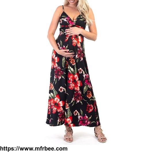 floral_maternity_wrap_ruched_dress_maternity_dresses_online