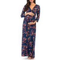 Maternity and Nursing Surplice Faux Wrap Dress | Mother Bee Maternity