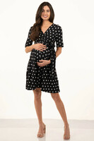 Faux Wrap Maternity Dress With Belt | Flaunt Your Baby Bump In Style