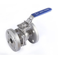 Stainless steel precision casting threaded 2PC Flanged Ball Valve wholesale
