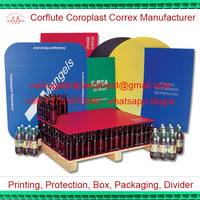 Sealed edge round corner pp corrugated pallet layer pad, pallet divider