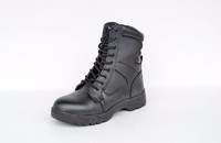 Military boots special ops style black color full grain cow leather nylon fabric army boots