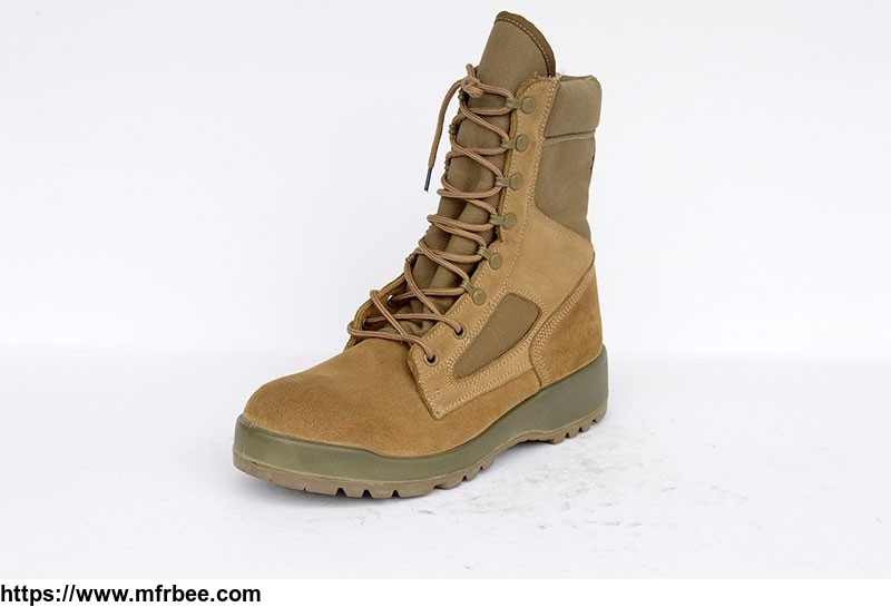 suede cow leather army tactical military desert boots