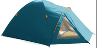 Blue outdoor hiking or camping tent