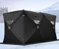 Hot winter party ice fishing tent
