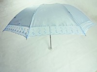 Three folds 8k fashion lady flower pattern UV umbrella