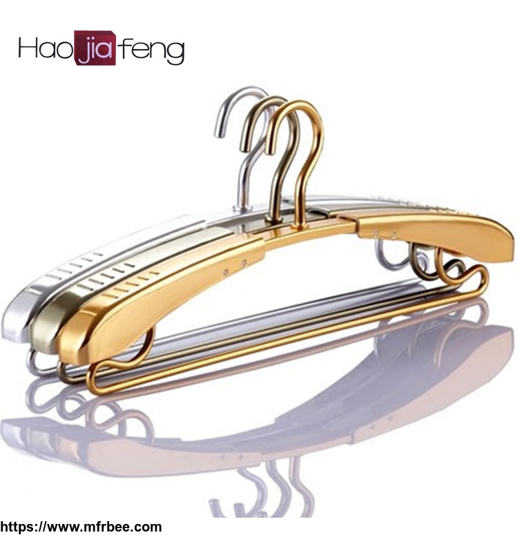 hjf_zc_aluminum_alloy_hanger_retractable_metal_hanger_household_garment_hanger