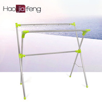 more images of HJF GW-528 Promotion Stainless steel folding towel and clothes floor free standing drying rack