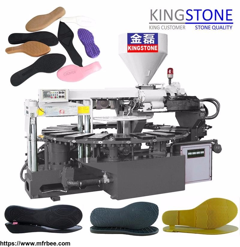 kingstone_rotary_1_2_3_color_plastic_shoe_sole_injection_moulding_machine