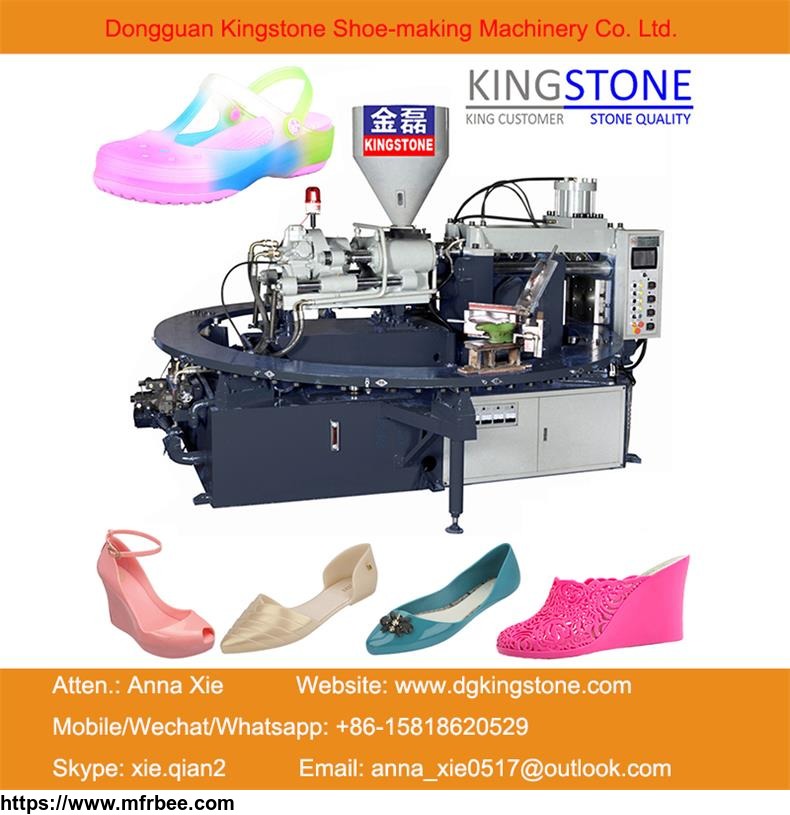 kingstone_rotary_plastic_crystal_shoes_injection_moulding_machine