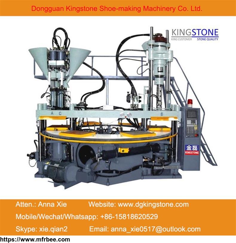 kingstone_6_stations_pvc_upper_straps_injection_moulding_machine