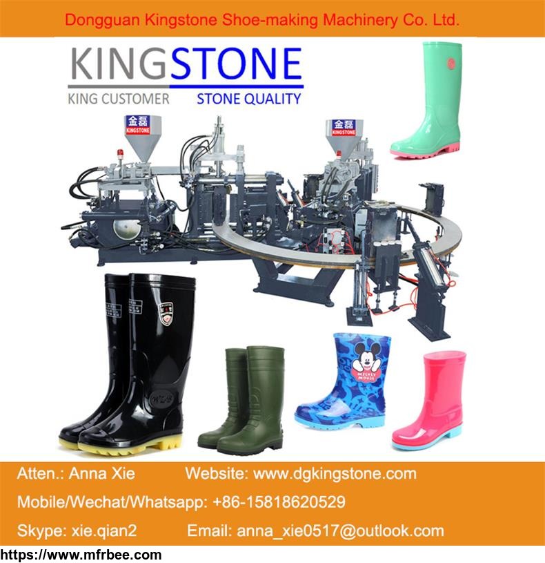 kingstone_rotary_1_2_3_color_pvc_tpr_rain_boots_injection_moulding_machine