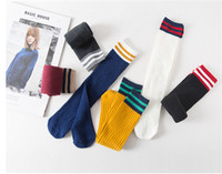 The new stripe cotton female socks in baseball/baseball socks