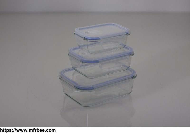 Microwave safe chinese flexible glass food storage box food warmer containers