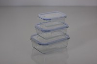 Rectangle Airtight Storage Glass food containers ,food crisper