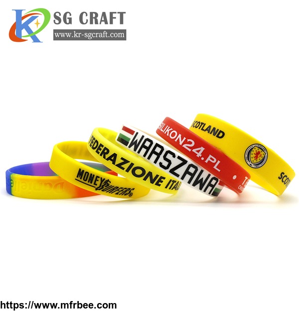 Factory Supply Rubber Wrist Band Men Bracelet Custom Silicon Wristband