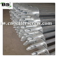 more images of galvanized steel helical pole for export