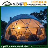 Clear Top Geodesic Dome Tent House Prefabricated For Outdoor Living