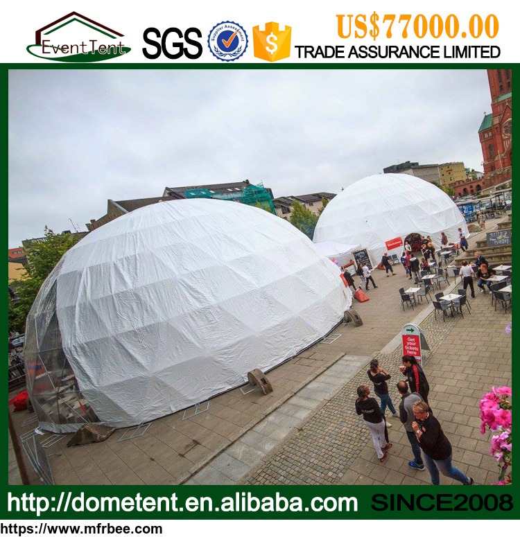 white_pvc_fabric_outdoor_geodesic_dome_tents_for_sale