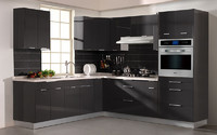 more images of Delight Glossy Grey and Glossy White european style cabinets