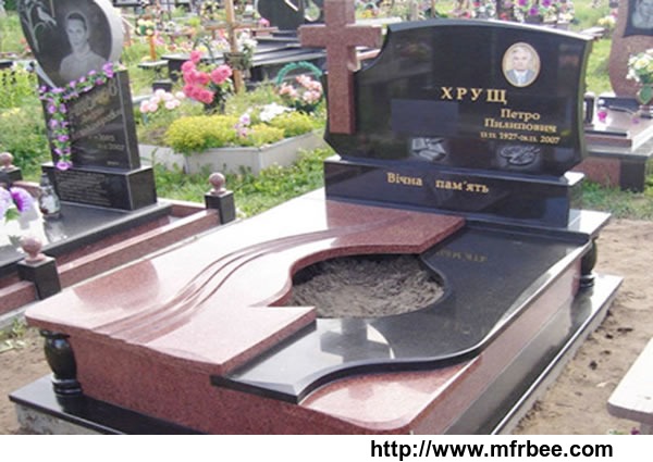black_and_red_granite_tombstone_with_cross