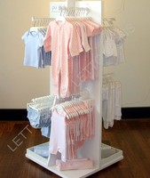 Movable adjustable clothing rack display with rails wholesale